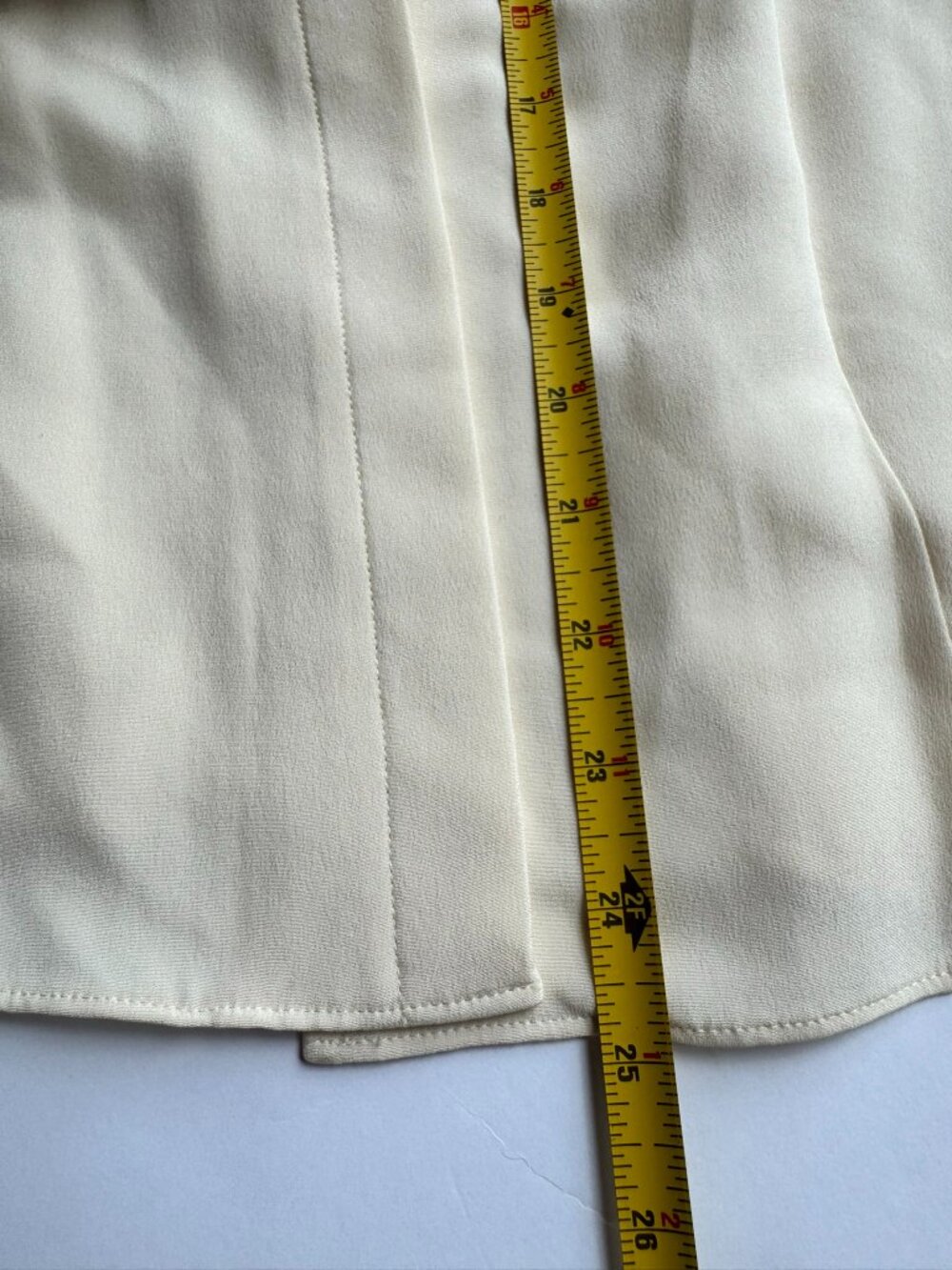 Talbots Classic Quality 100% Silk Cream French Cuff Long Sleeve Blouse Size 16W - Picture 9 of 12